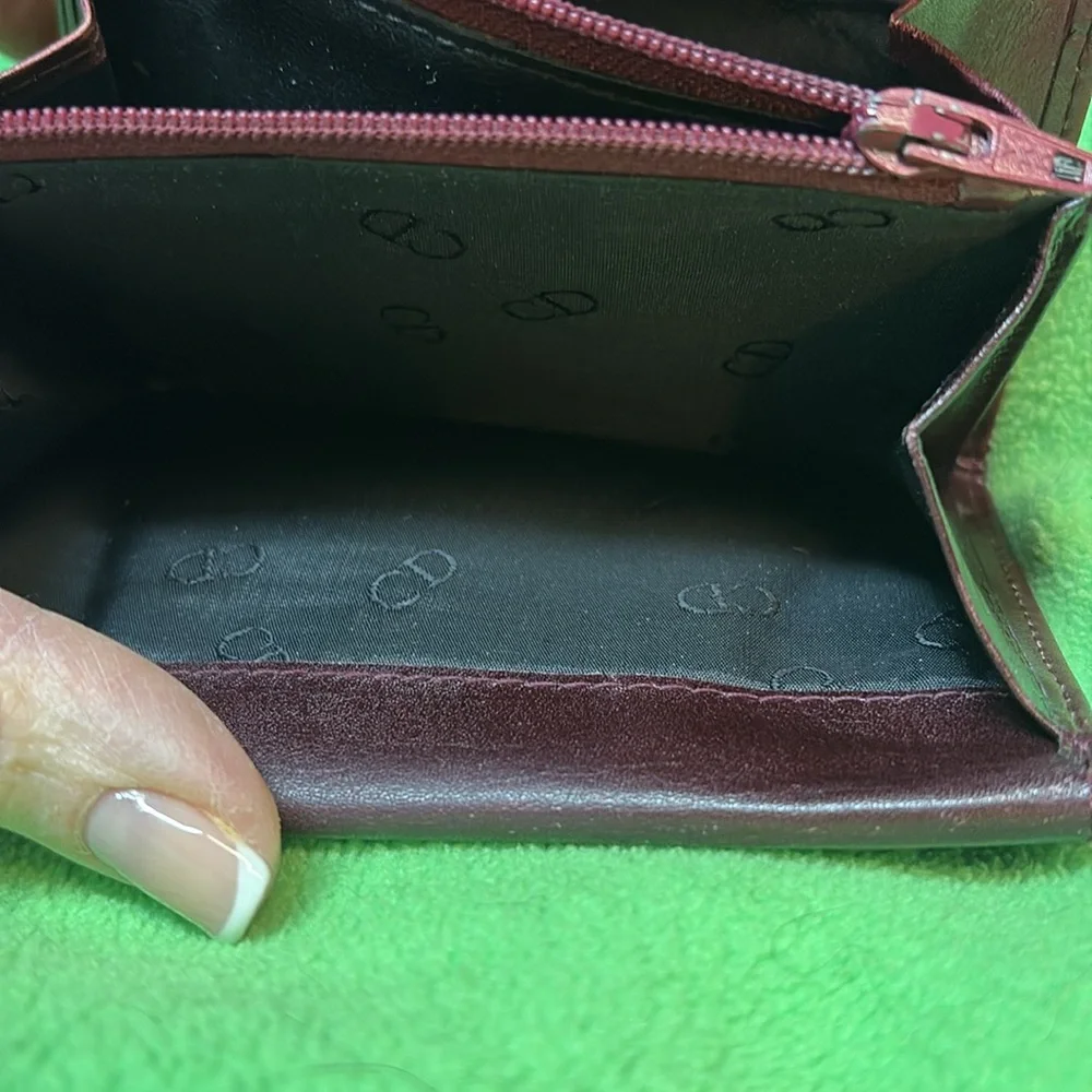 Authentic Beautiful vintage Dior burgundy Wallet